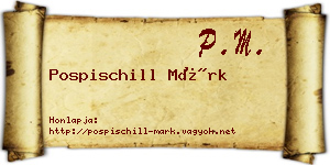 Pospischill Márk névjegykártya